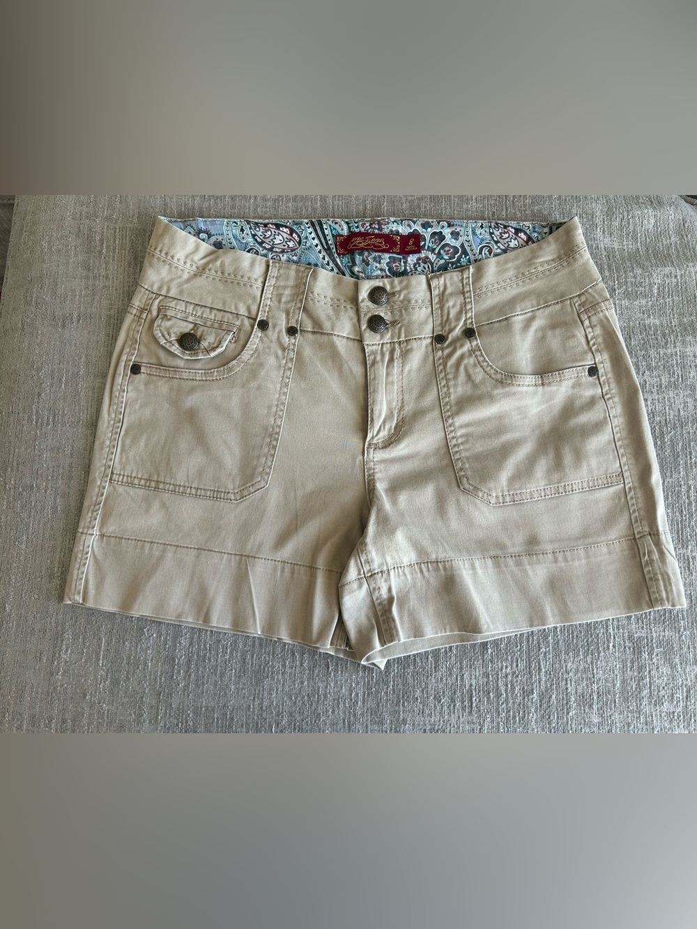 one 5 one Khaki Utility Women's Shorts